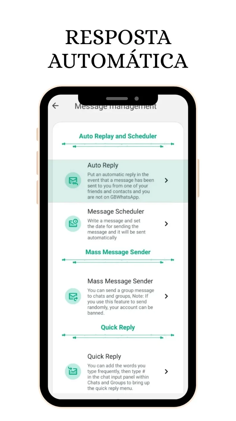 WhatsApp GB Download Oficial Atualizado v18.80 Abril 2026 11 Resposta Automática whatsapp gb original